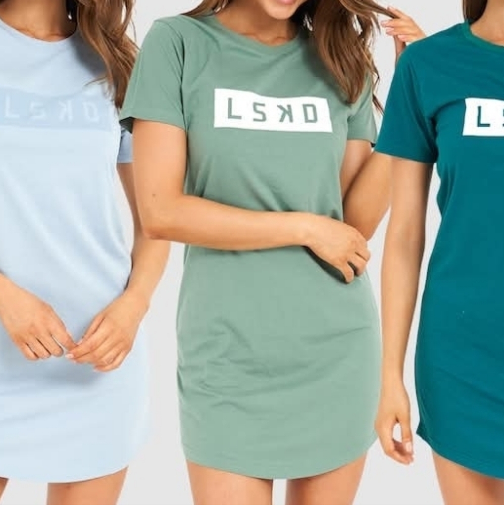 LSKD T-Shirt Dress Size 8 - Green